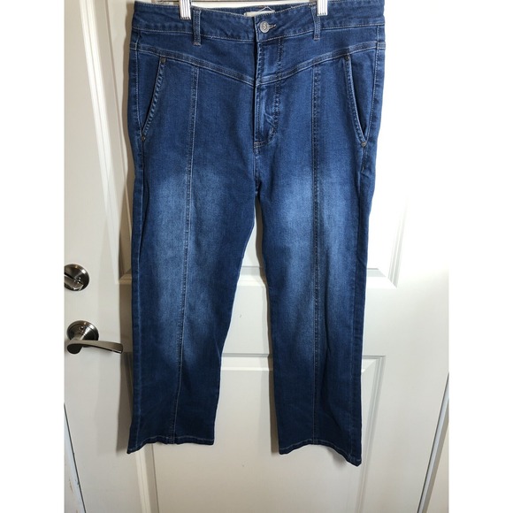 Sundance Jeans Womens 30 Blue Denim Wide Leg Stretch Comfort Casual - Picture 2 of 9